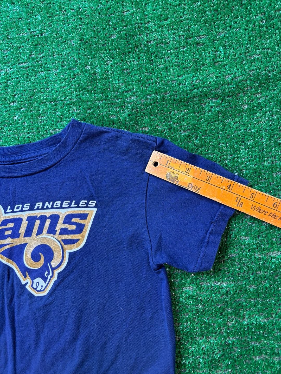 NFL Los Angeles Rams T-Shirt Size 5/6 Blue Cotton Graphic Football Tee 11