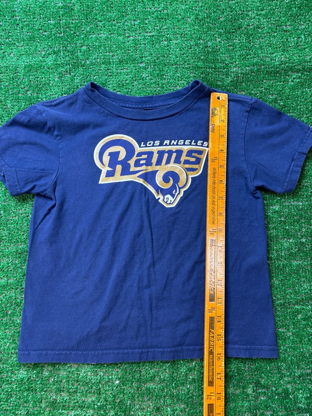 NFL Los Angeles Rams T-Shirt Size 5/6 Blue Cotton Graphic Football Tee 13