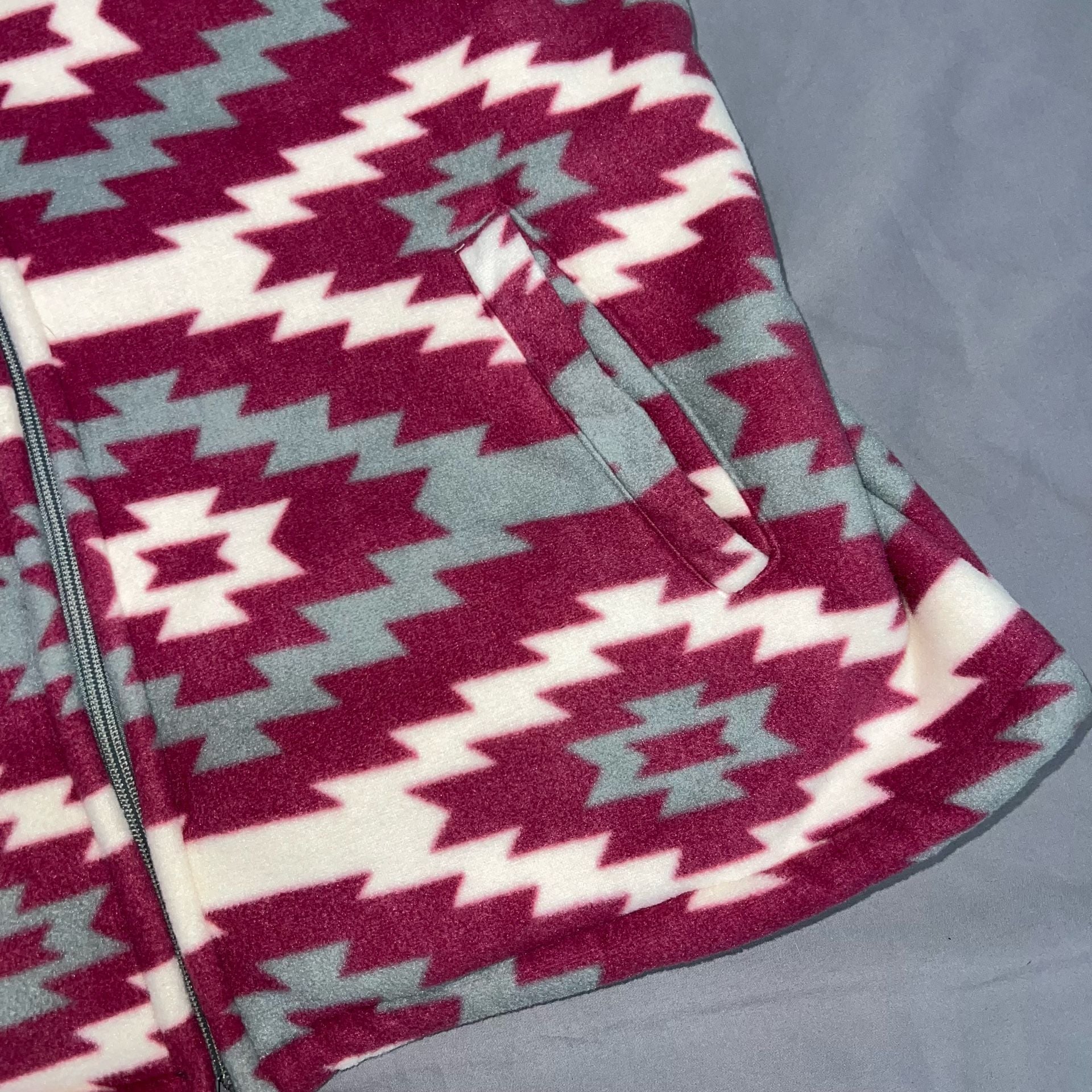 Smith's Workwear Aztec Sherpa Fleece Vest Size X-Large Rose Grey women’s Vest 11
