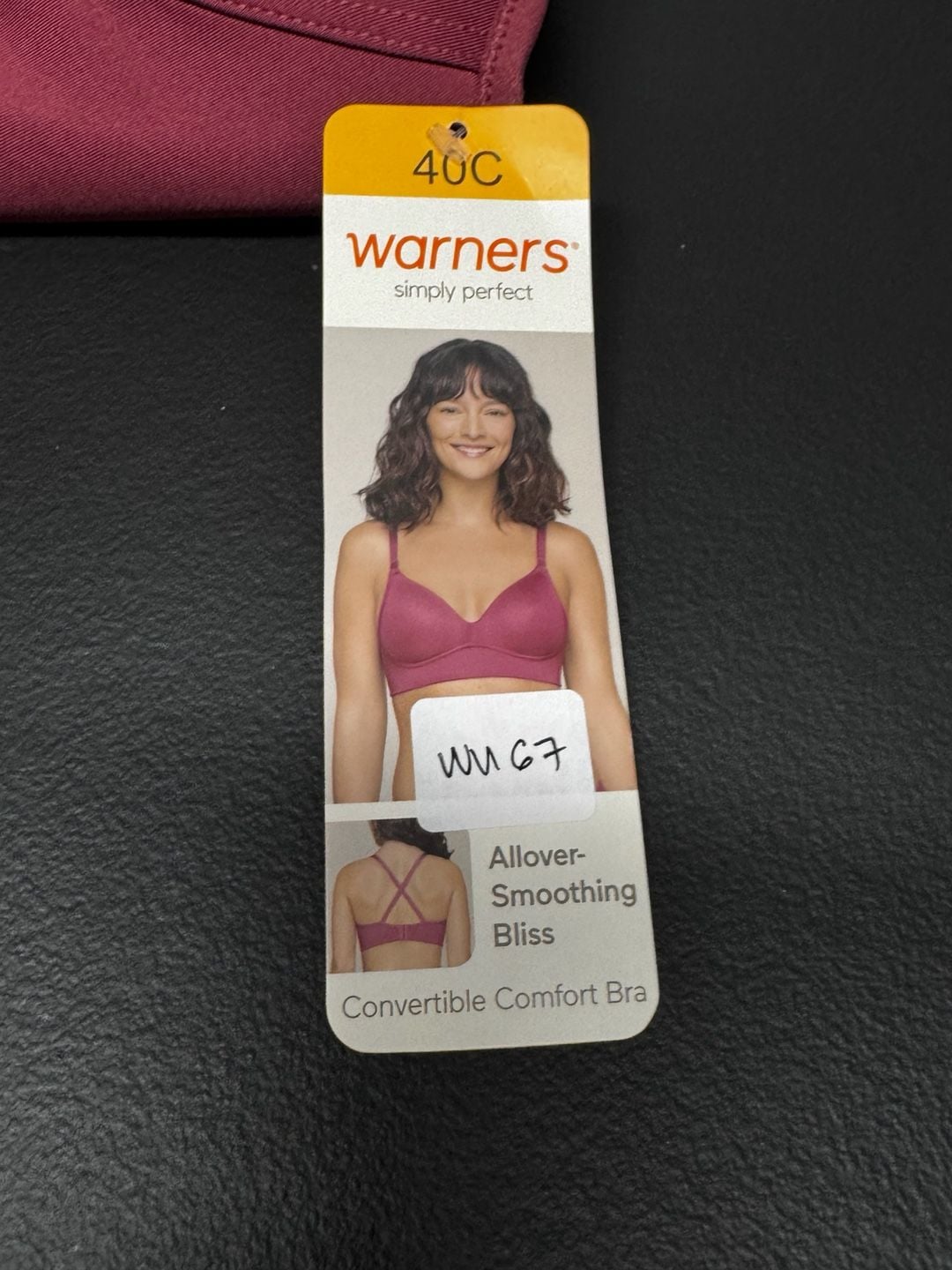 WU67 Size 40C Warners Wireless Convertible Comfort Bra nwt 4