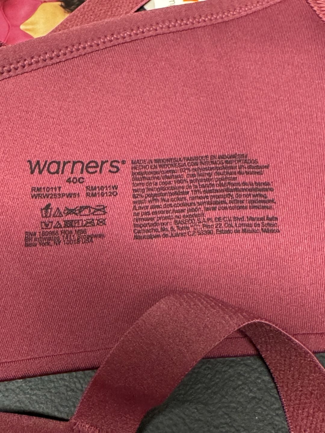 WU67 Size 40C Warners Wireless Convertible Comfort Bra nwt 5
