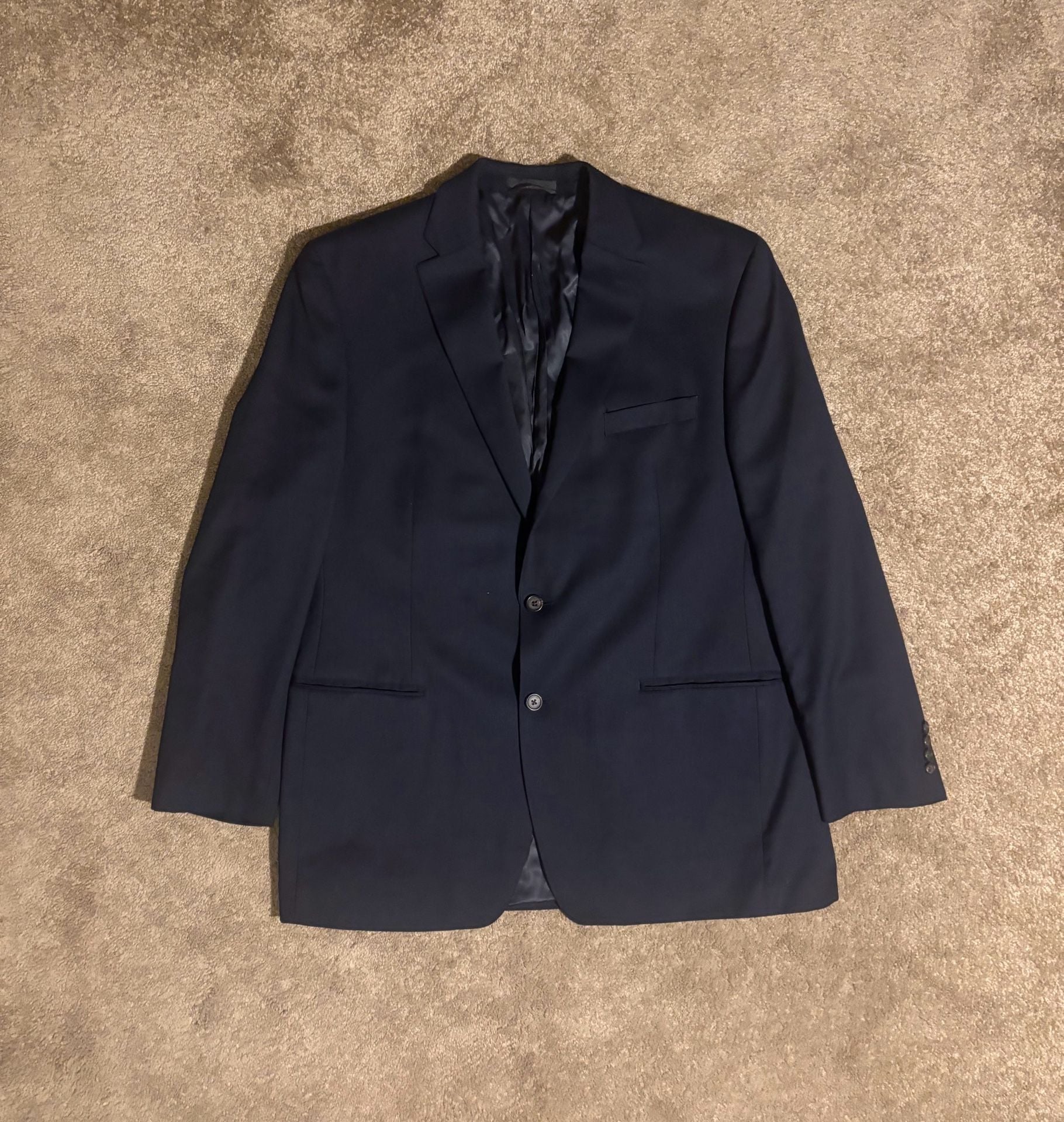 Lauren Ralph Lauren Suit Jacket Blazer Men's 46L Black 100% Wool 2-Button
Coat 2