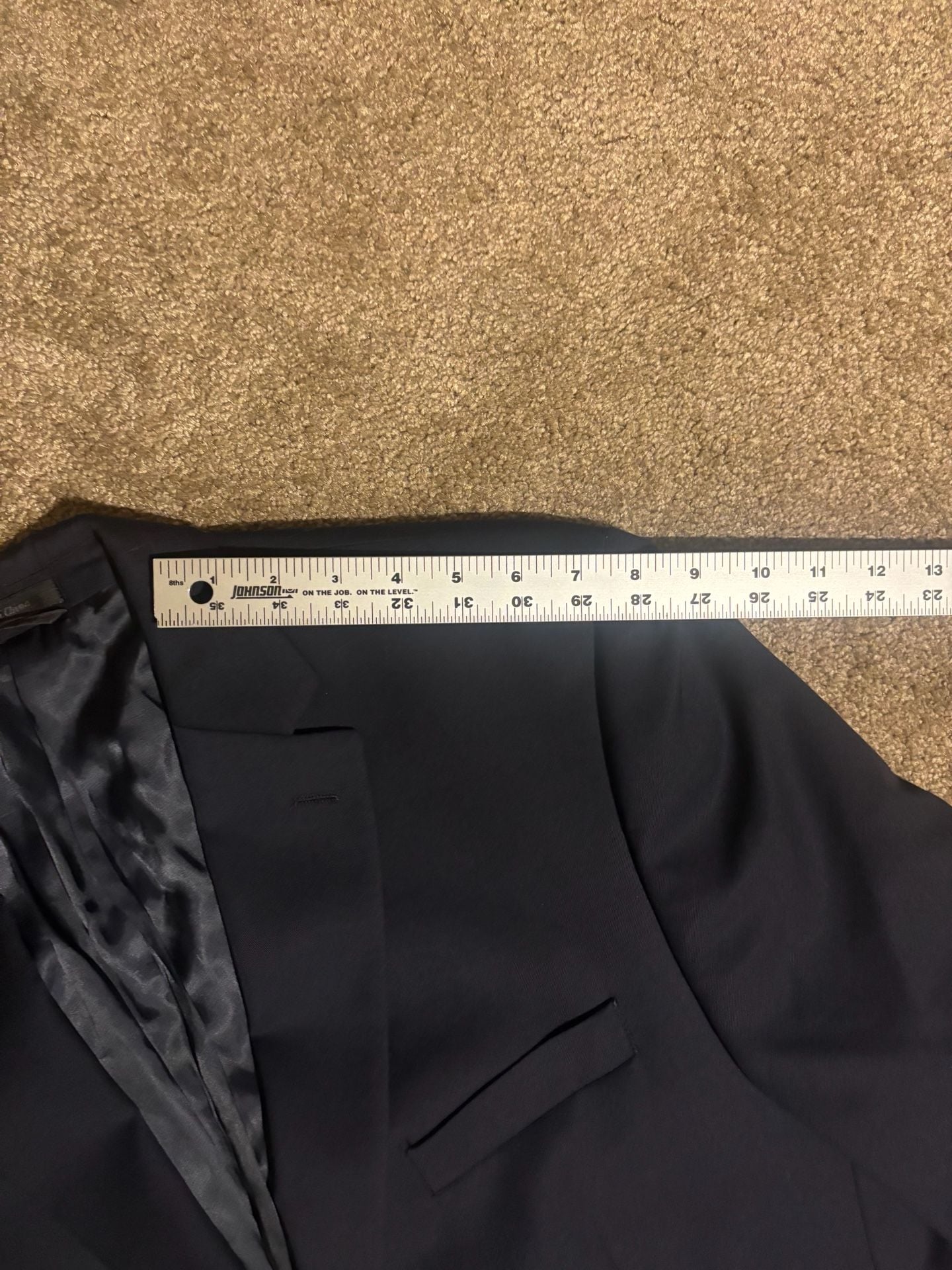 Lauren Ralph Lauren Suit Jacket Blazer Men's 46L Black 100% Wool 2-Button
Coat 8