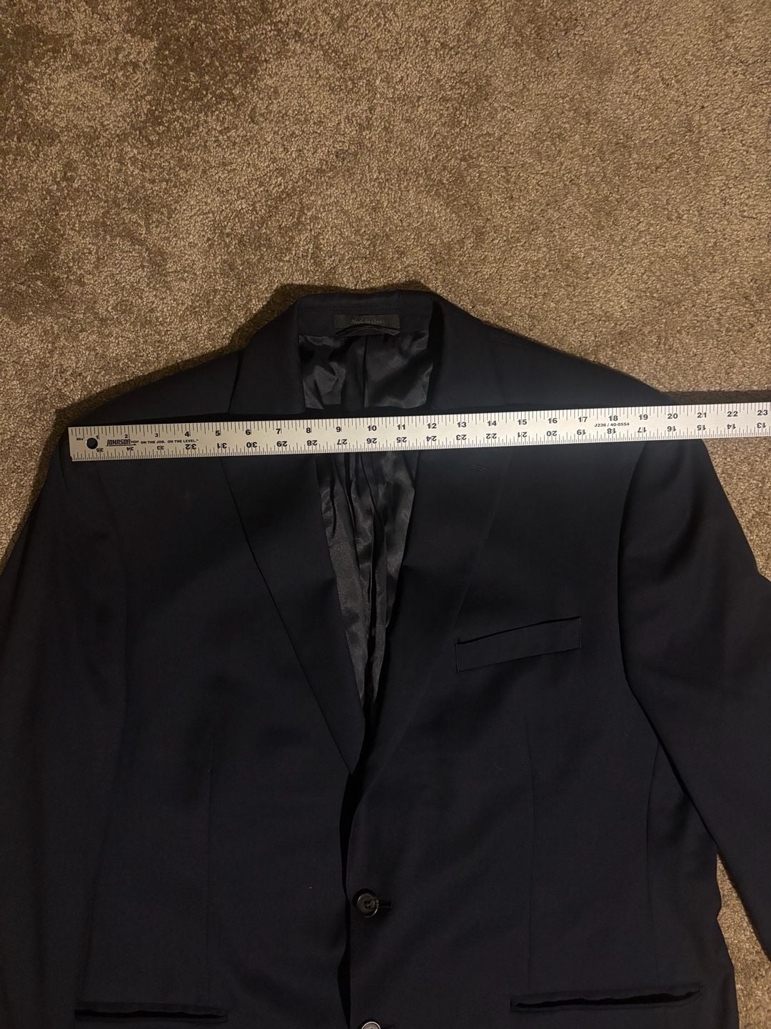 Lauren Ralph Lauren Suit Jacket Blazer Men's 46L Black 100% Wool 2-Button
Coat 9