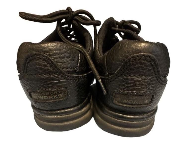 Rockport Womens 8 Black Leather Walking Shoes Lace Up Comfort Casual Sneakers 10