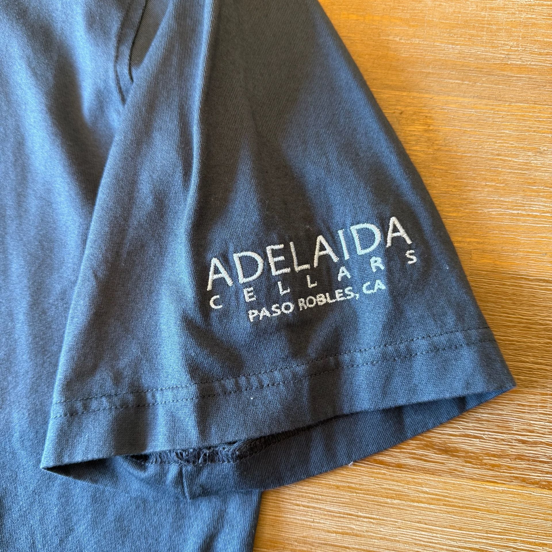 Straight Down Golf Polo Shirt Mens L Adelaida Cellars Paso Robles Gray Cotton 8