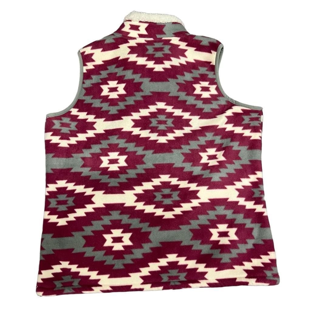 Smith's Workwear Aztec Sherpa Fleece Vest Size X-Large Rose Grey women’s Vest 2
