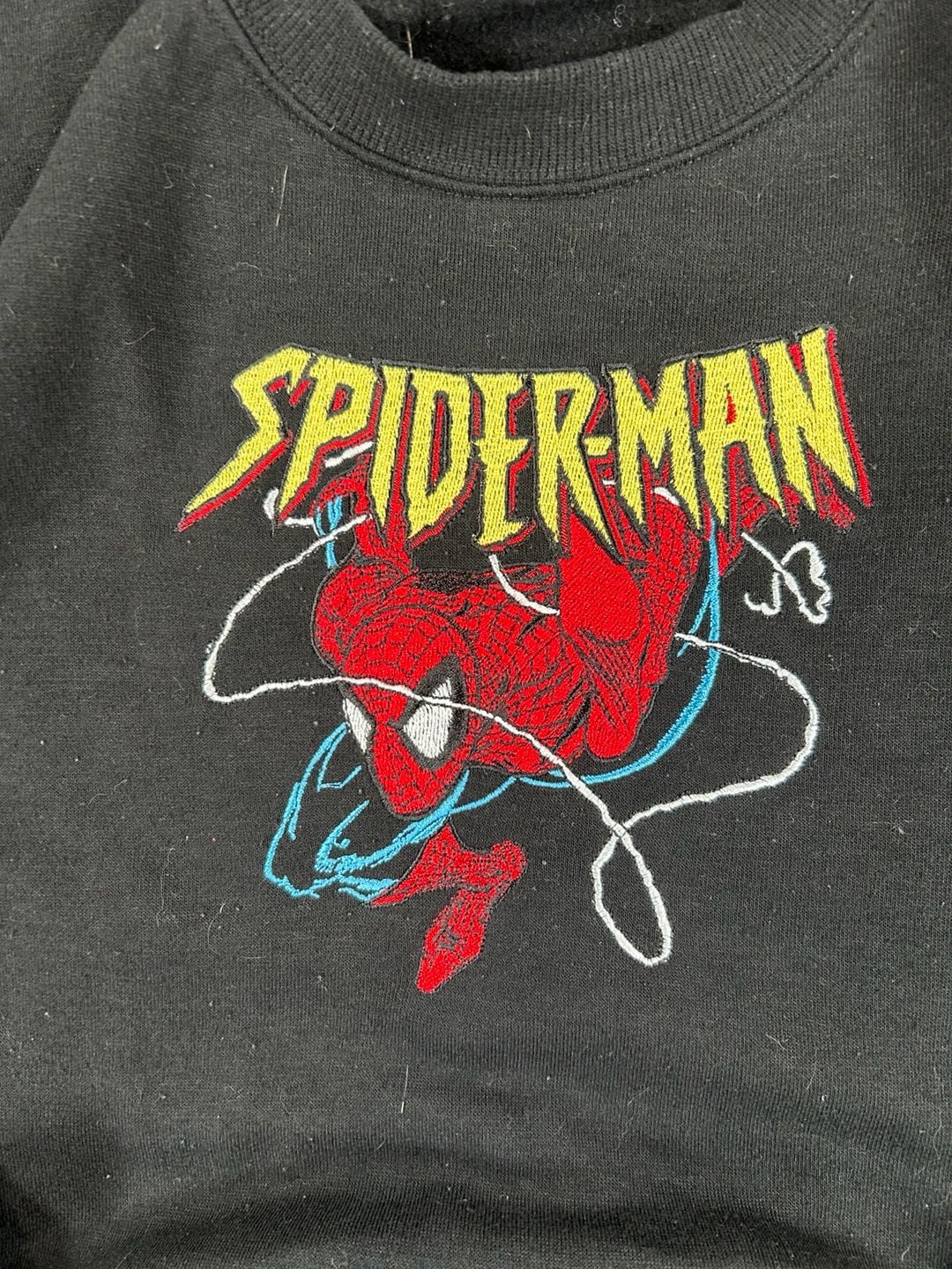 Marvel Spider-Man Sweatshirt Size M Black Graphic Crewneck 3