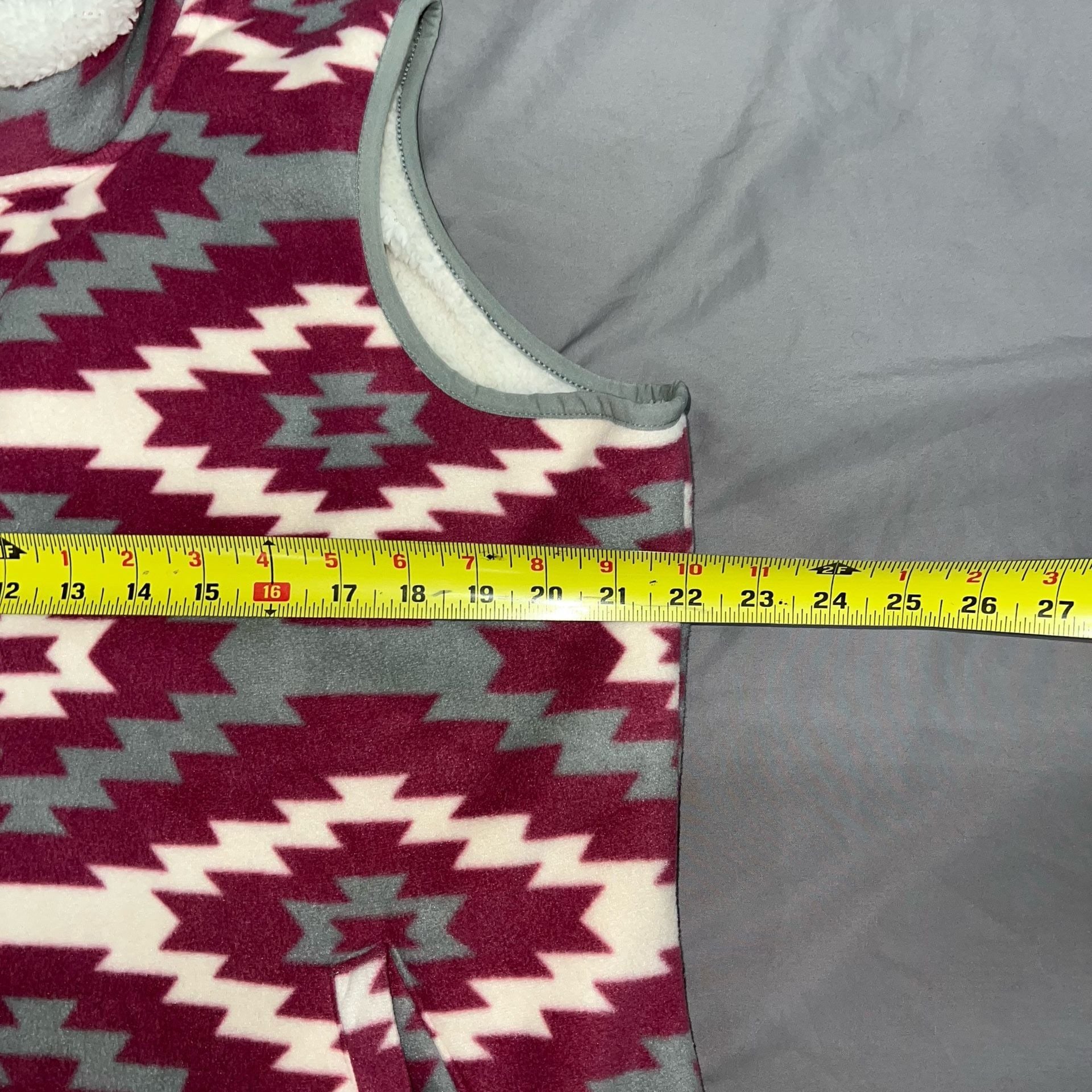 Smith's Workwear Aztec Sherpa Fleece Vest Size X-Large Rose Grey women’s Vest 8