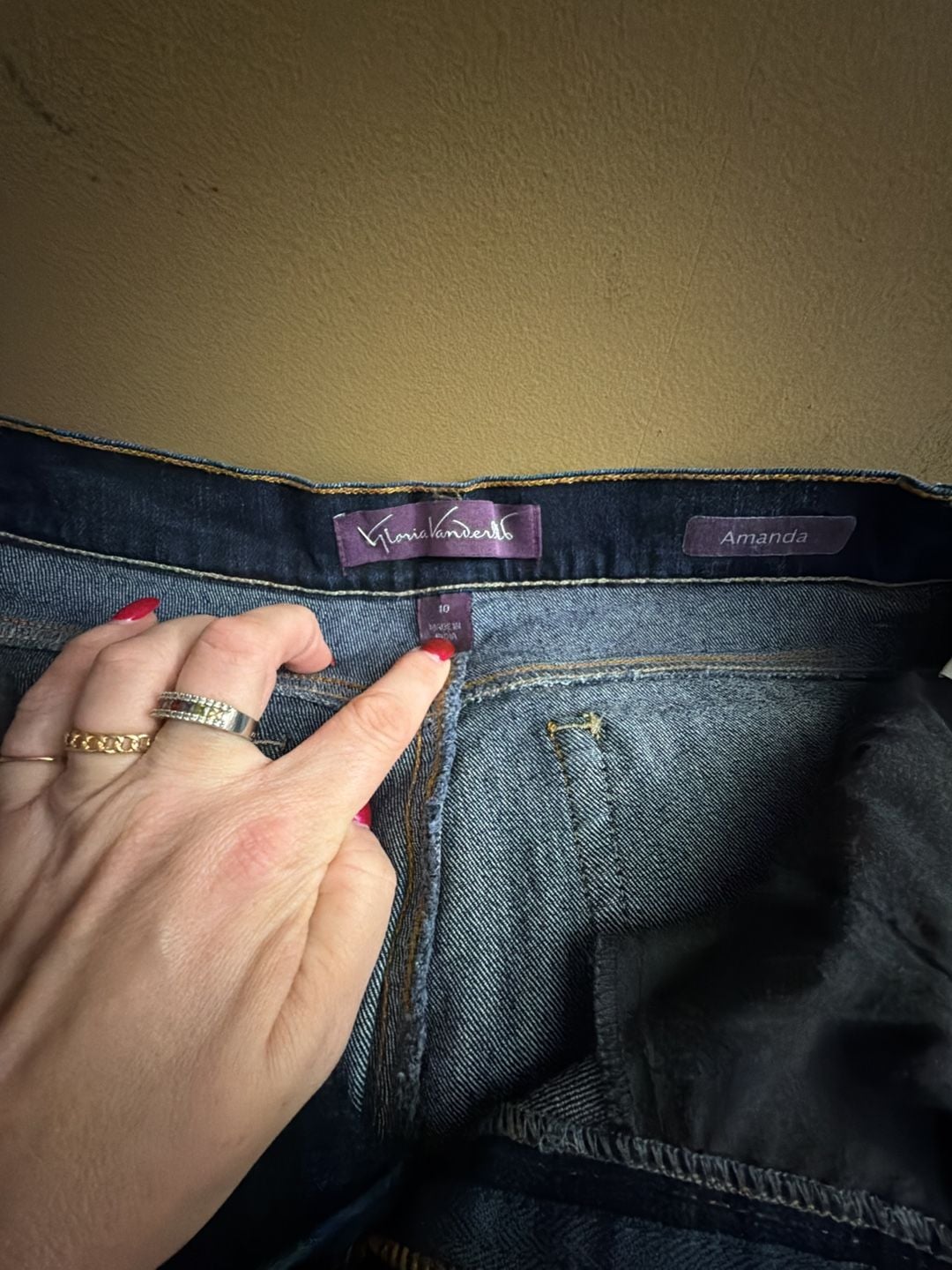 Gloria Vanderbilt Amanda Jeans Size 10 Dark Wash Denim 3