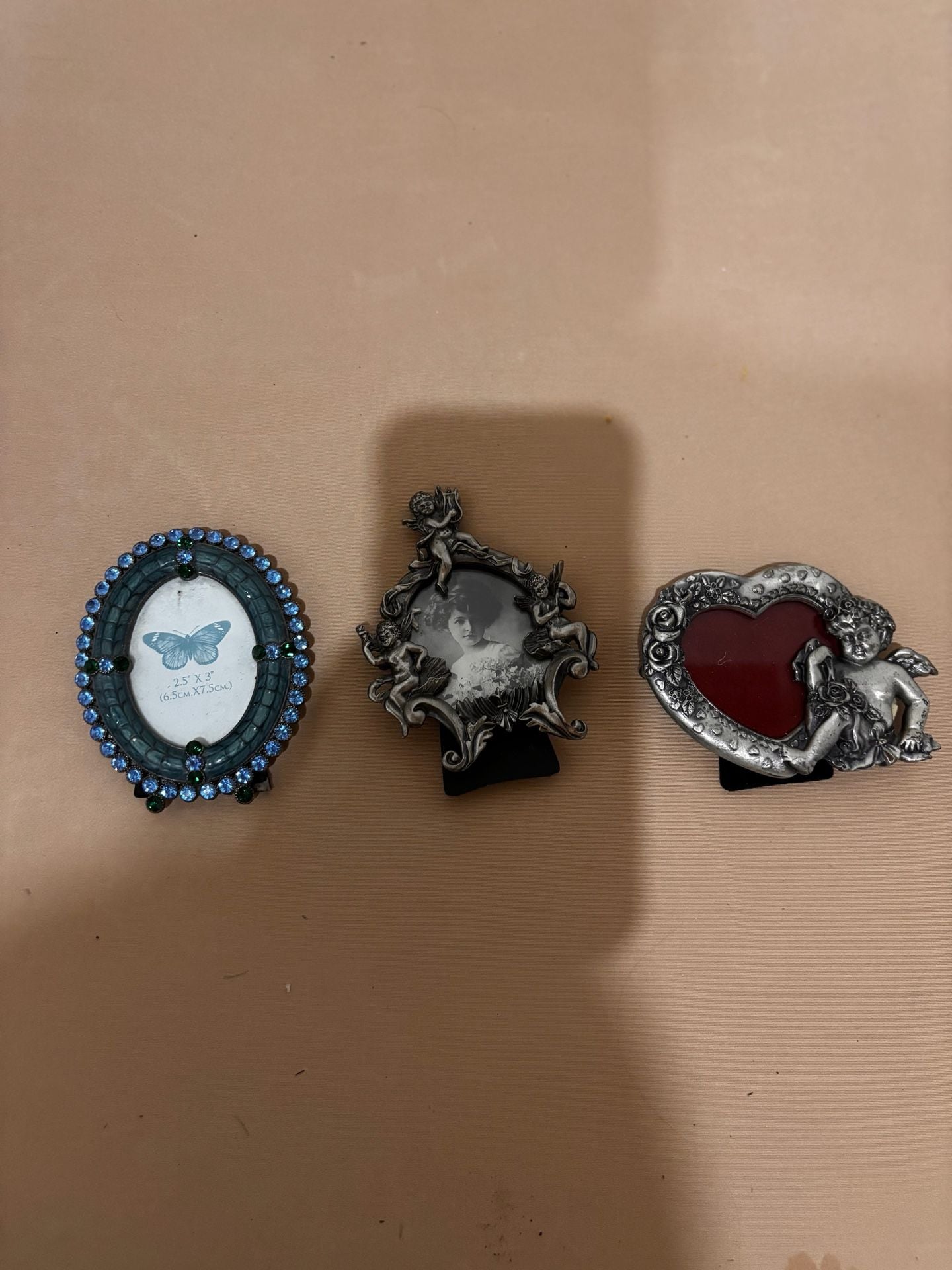 Lot Of 3 Vintage Ornate Miniature Picture Frames 1
