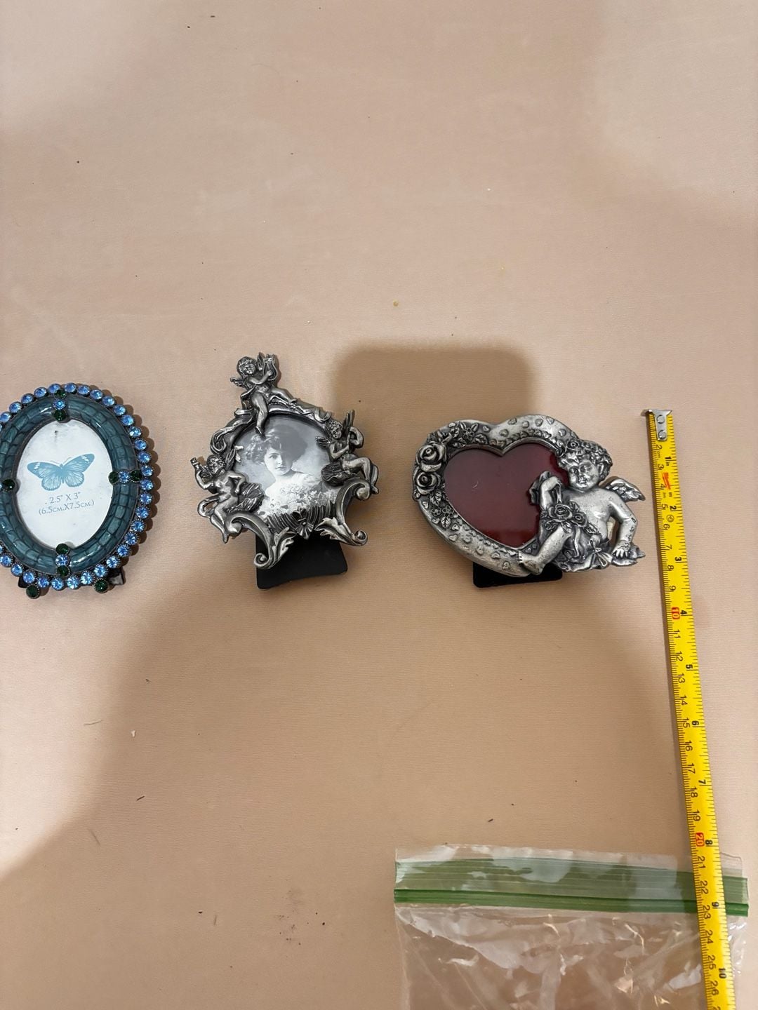 Lot Of 3 Vintage Ornate Miniature Picture Frames 6
