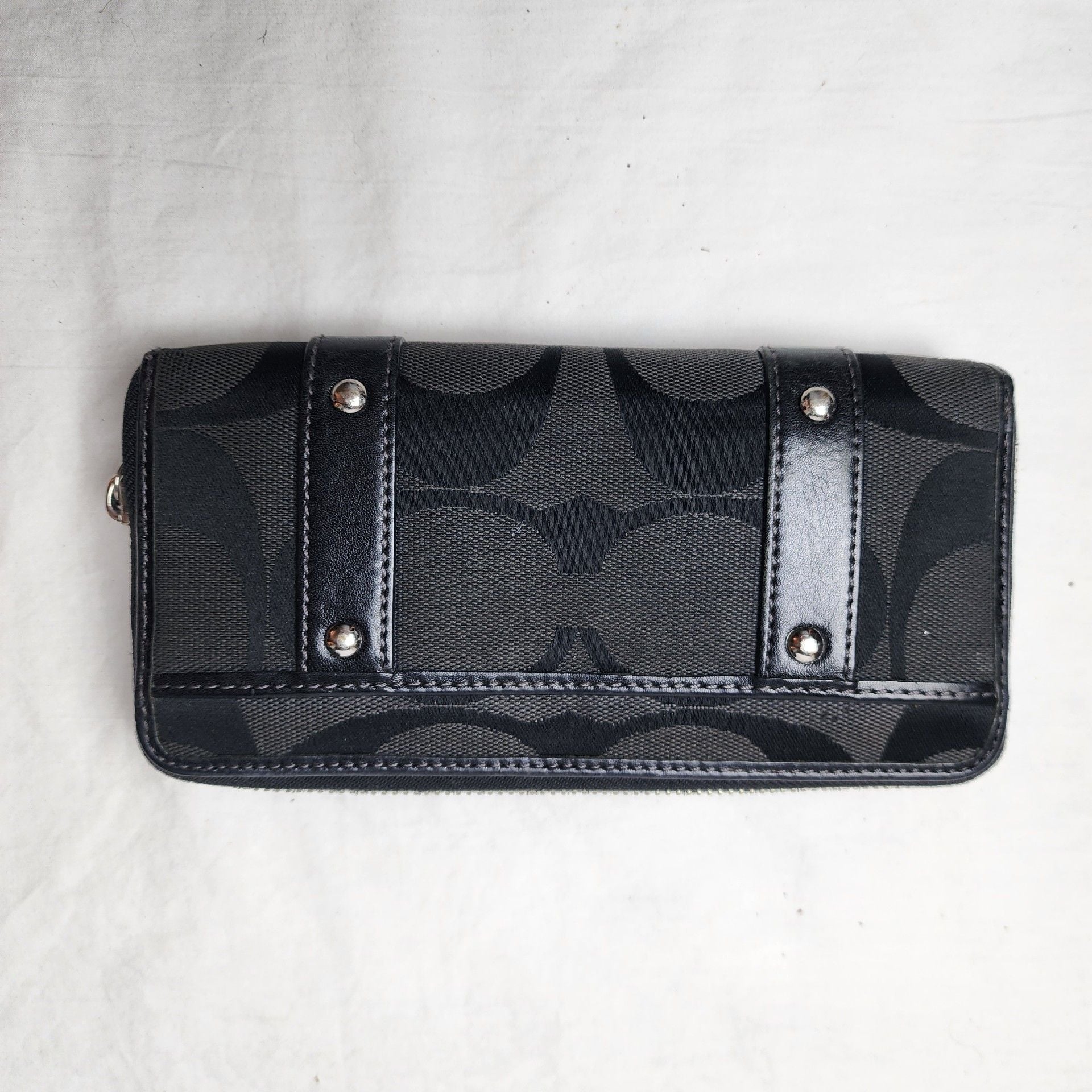 Coach Signature Hamptons Turnlock Satchel and Wallet Set Black 13