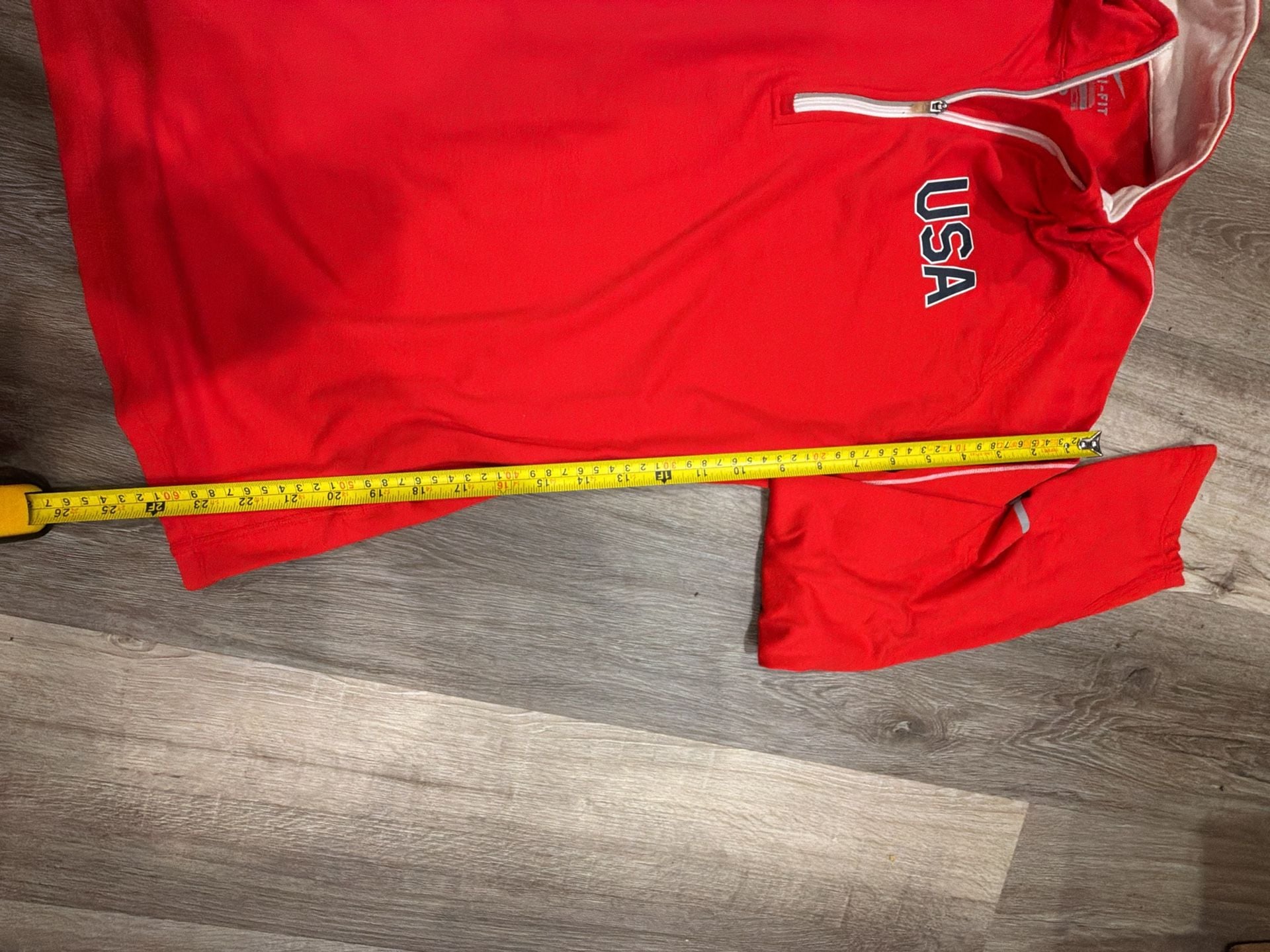 Nike Element USA 1/4 Zip Pullover Size XL Red Dri-Fit Long Sleeve Shirt 7