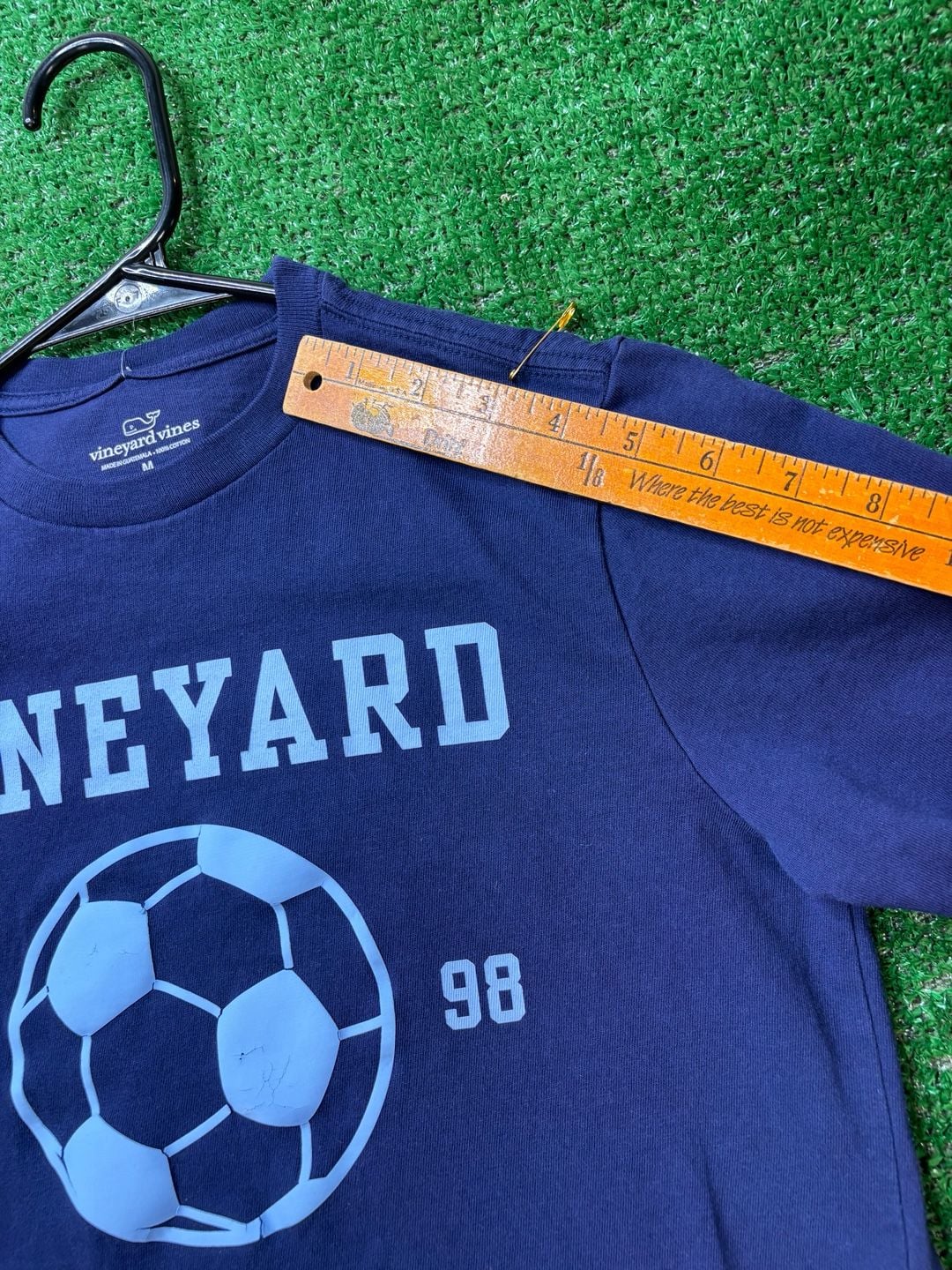Vineyard Vines Soccer T-Shirt Size M Navy Blue 1998 Graphic Tee 9