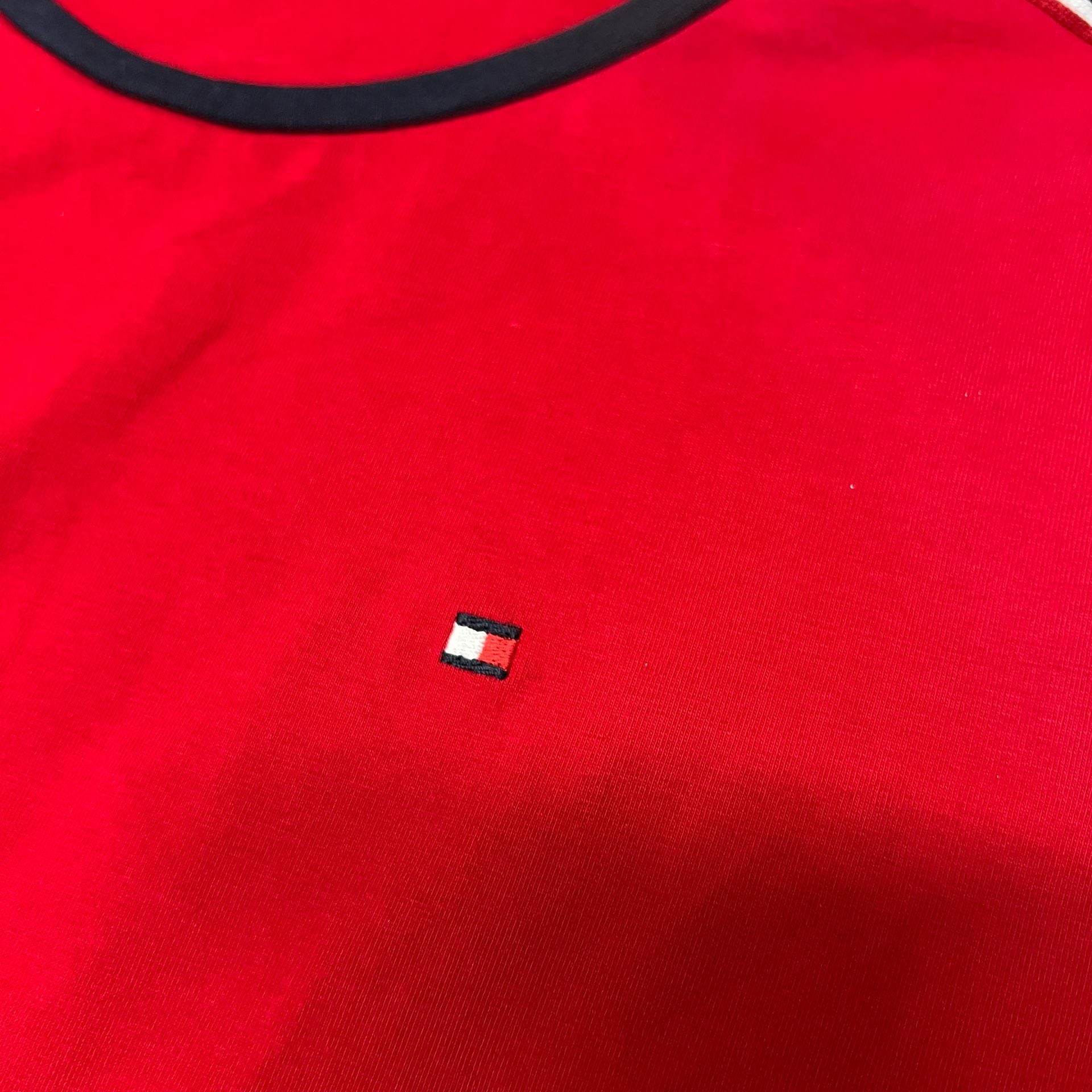 Tommy Hilfiger Logo Tape T-Shirt Dress Size M Red Cotton 5