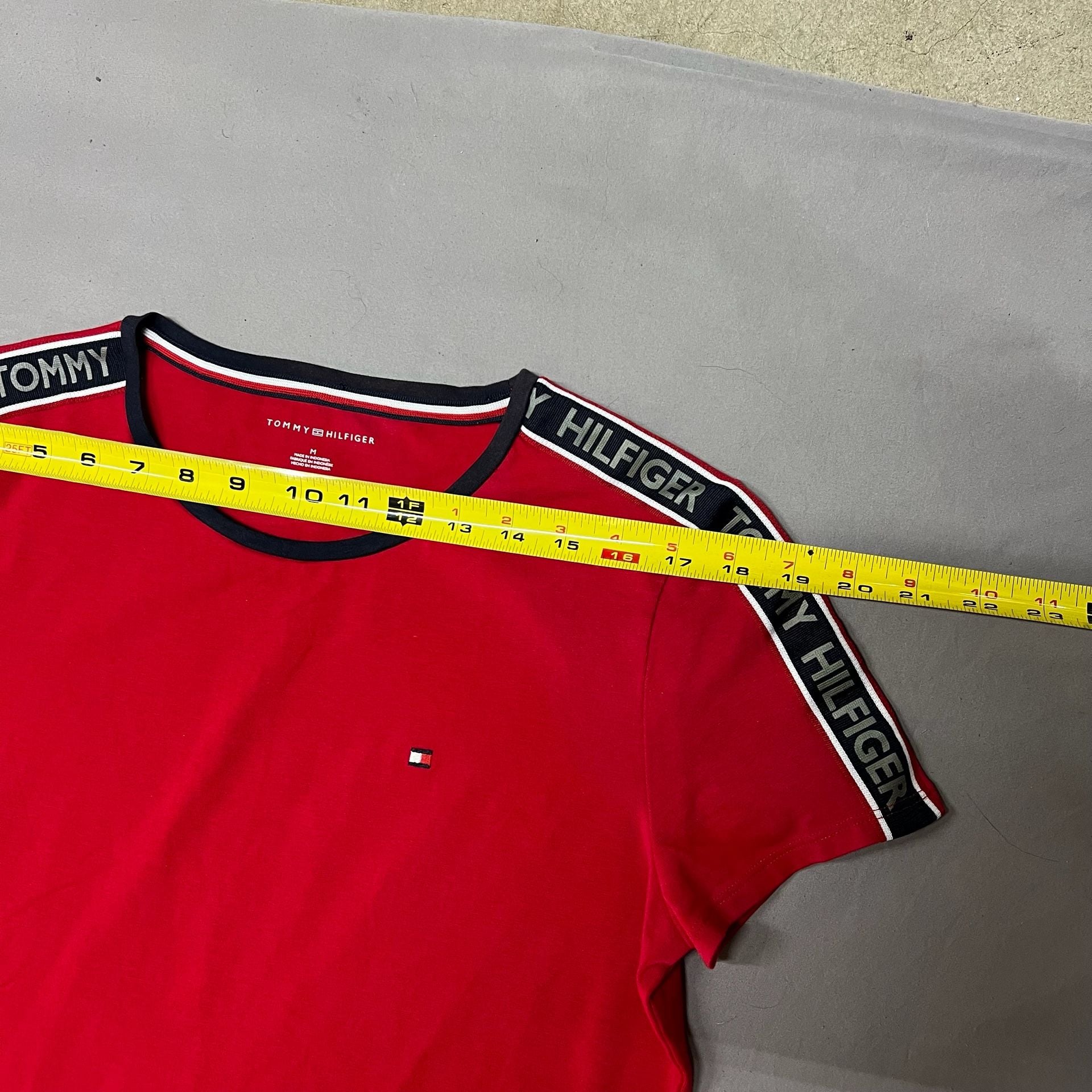 Tommy Hilfiger Logo Tape T-Shirt Dress Size M Red Cotton 10