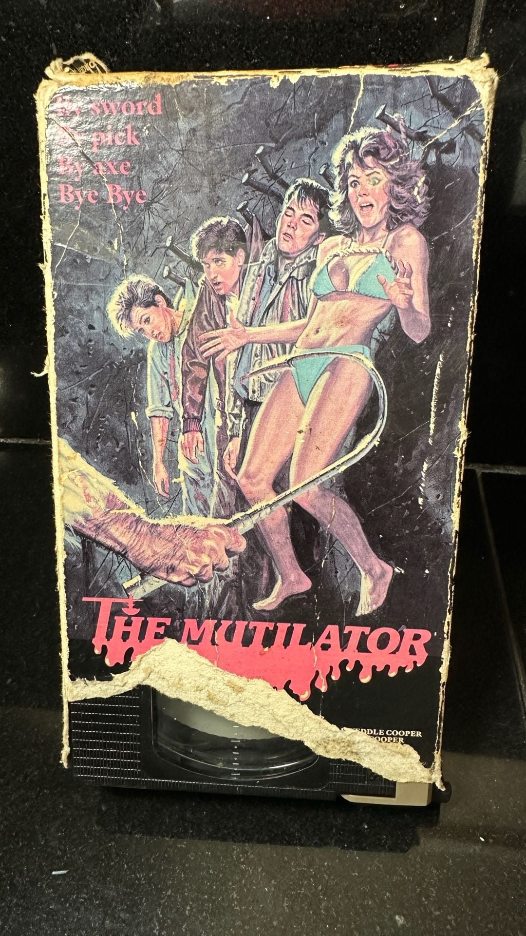 Rare Vestron Video The Mutilator Vintage VHS Horror Movie Thrashed Cover 1