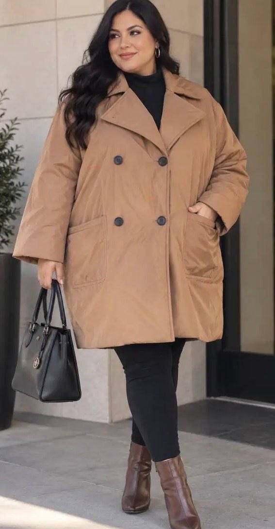 Future Collective Reese Blutstein Double Breasted Puffer Coat Size XL Brown 3