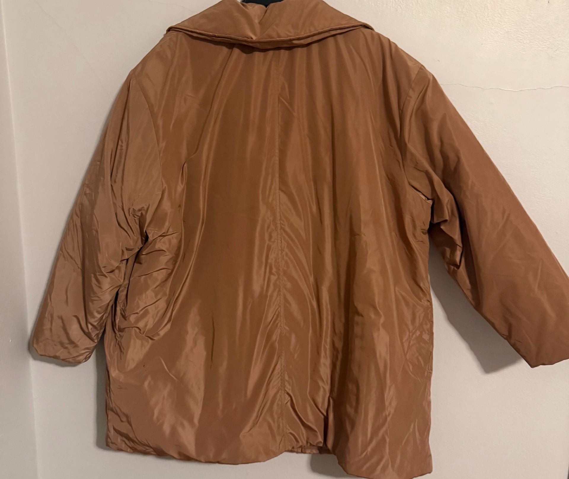 Future Collective Reese Blutstein Double Breasted Puffer Coat Size XL Brown 9