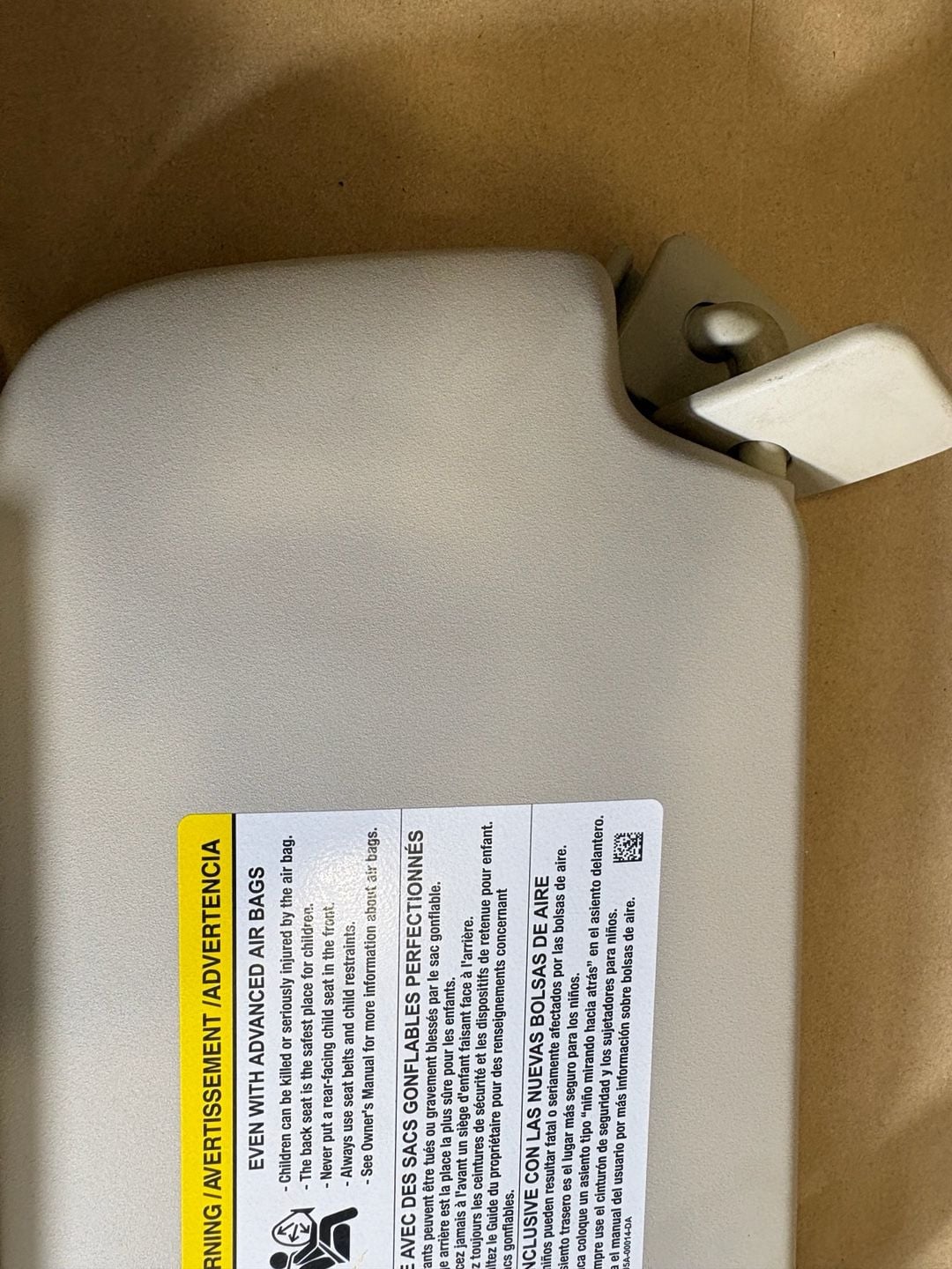 2019-2023 Ford Ranger Front Sun Visor Pair Gray with Vanity Mirrors OEM 4