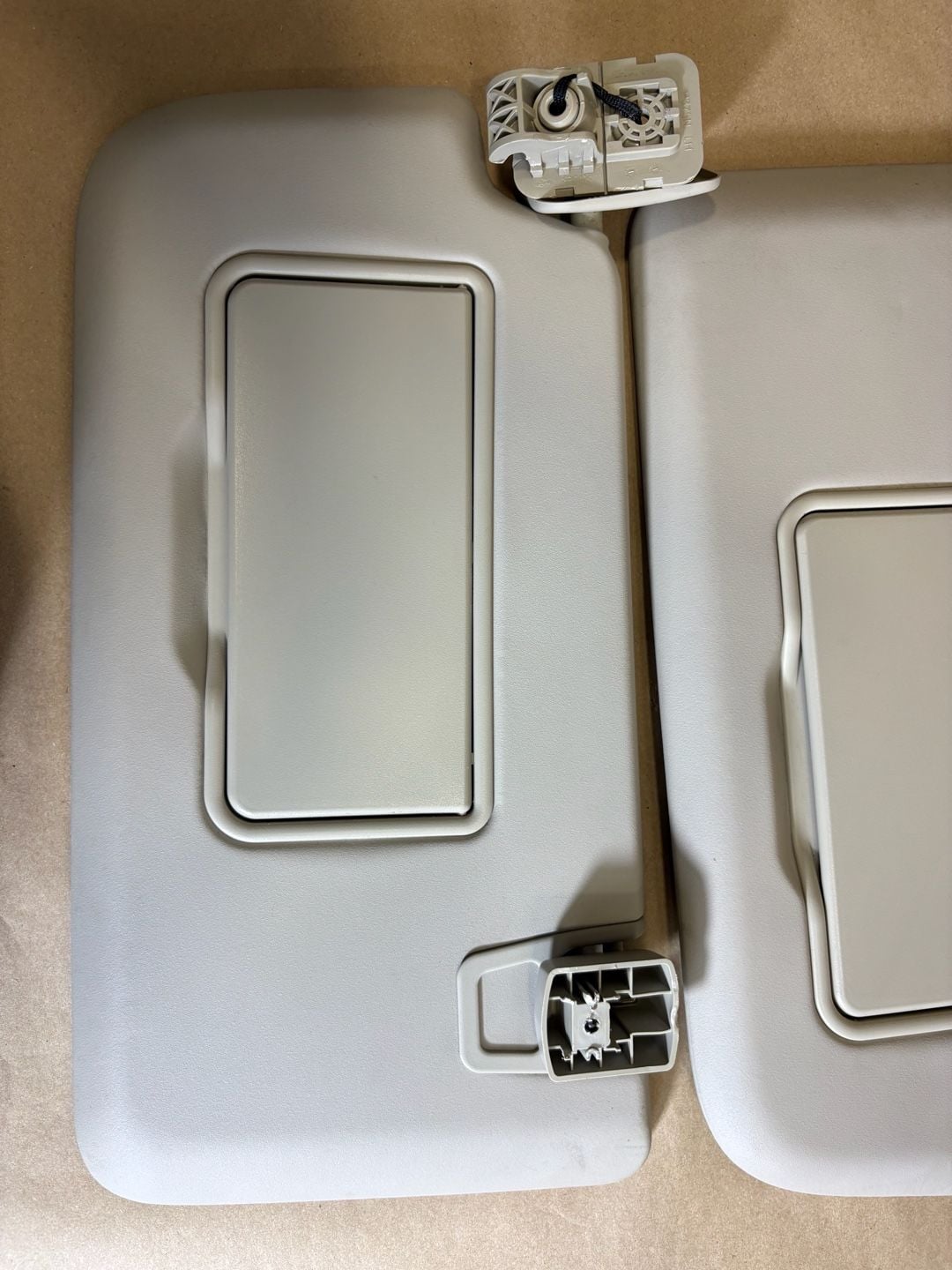 2019-2023 Ford Ranger Front Sun Visor Pair Gray with Vanity Mirrors OEM 6