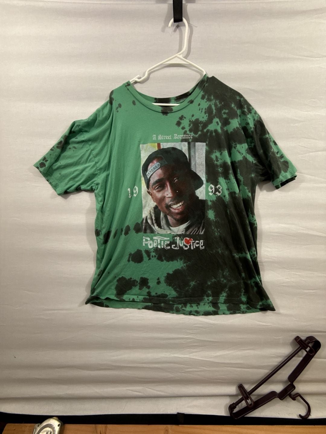 Chemistry Poetic Justice Tupac Shakur Graphic T-Shirt Size XL Green Black 1