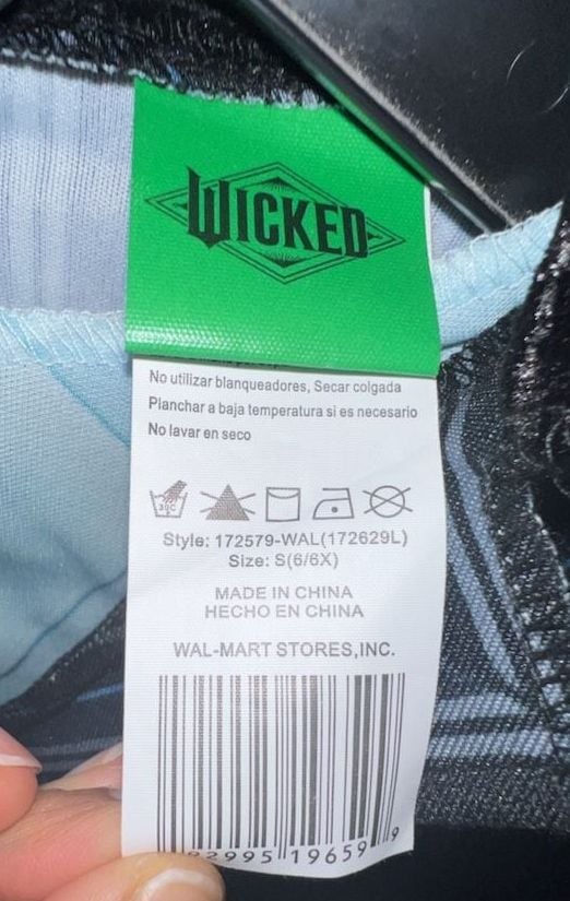 Wicked Elphaba Shiz 1 Piece Set Dress Size S (6/6X) Striped 3