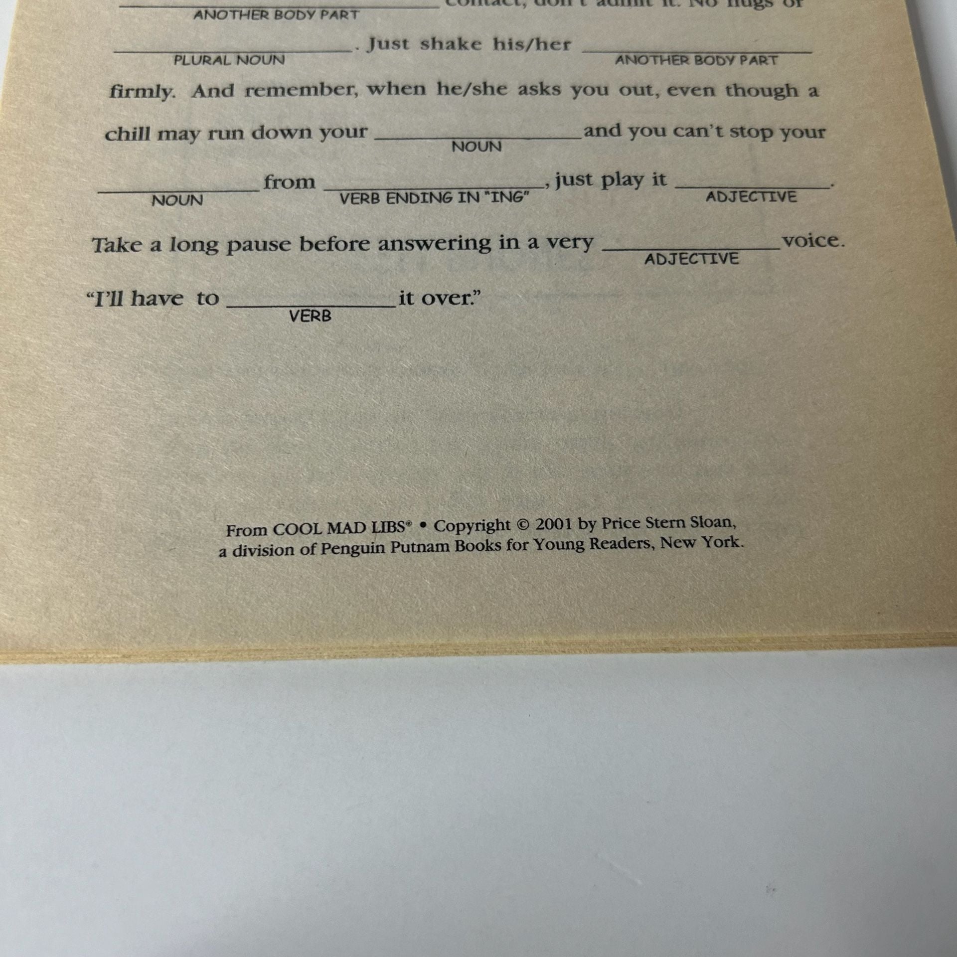Mad Libs Book lot of 2 3
