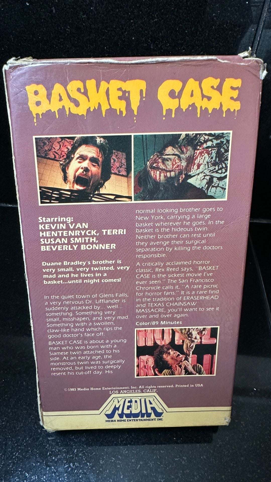 Very Rare Media Home Entertainment Basket Case Vhs Tape 1983 Horror 2