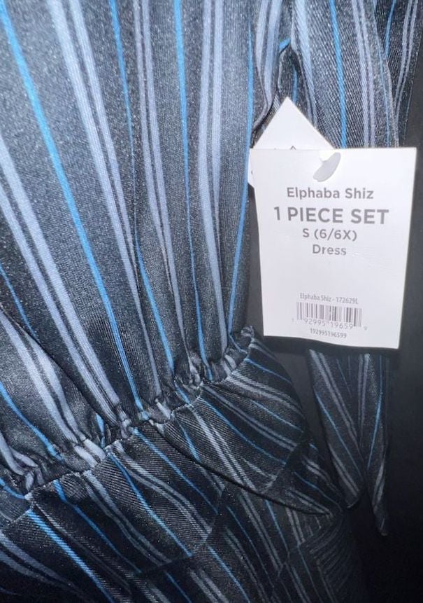 Wicked Elphaba Shiz 1 Piece Set Dress Size S (6/6X) Striped 4