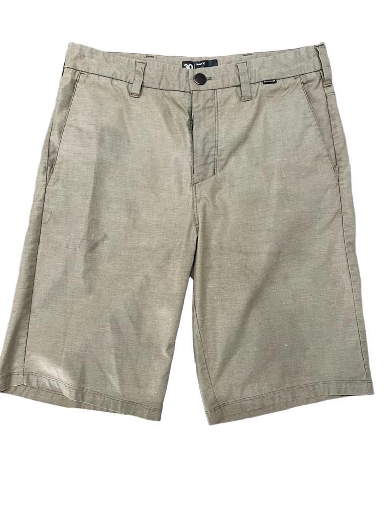 Hurley Chino Shorts Size 30 Green Flat Front Casual 2
