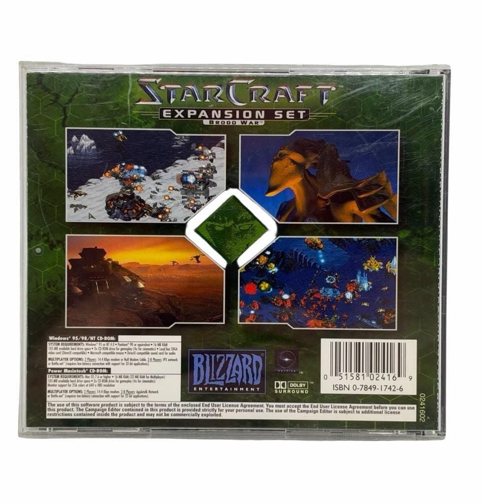 Blizzard StarCraft Expansion Set Brood War PC Mac CD-ROM Case 2