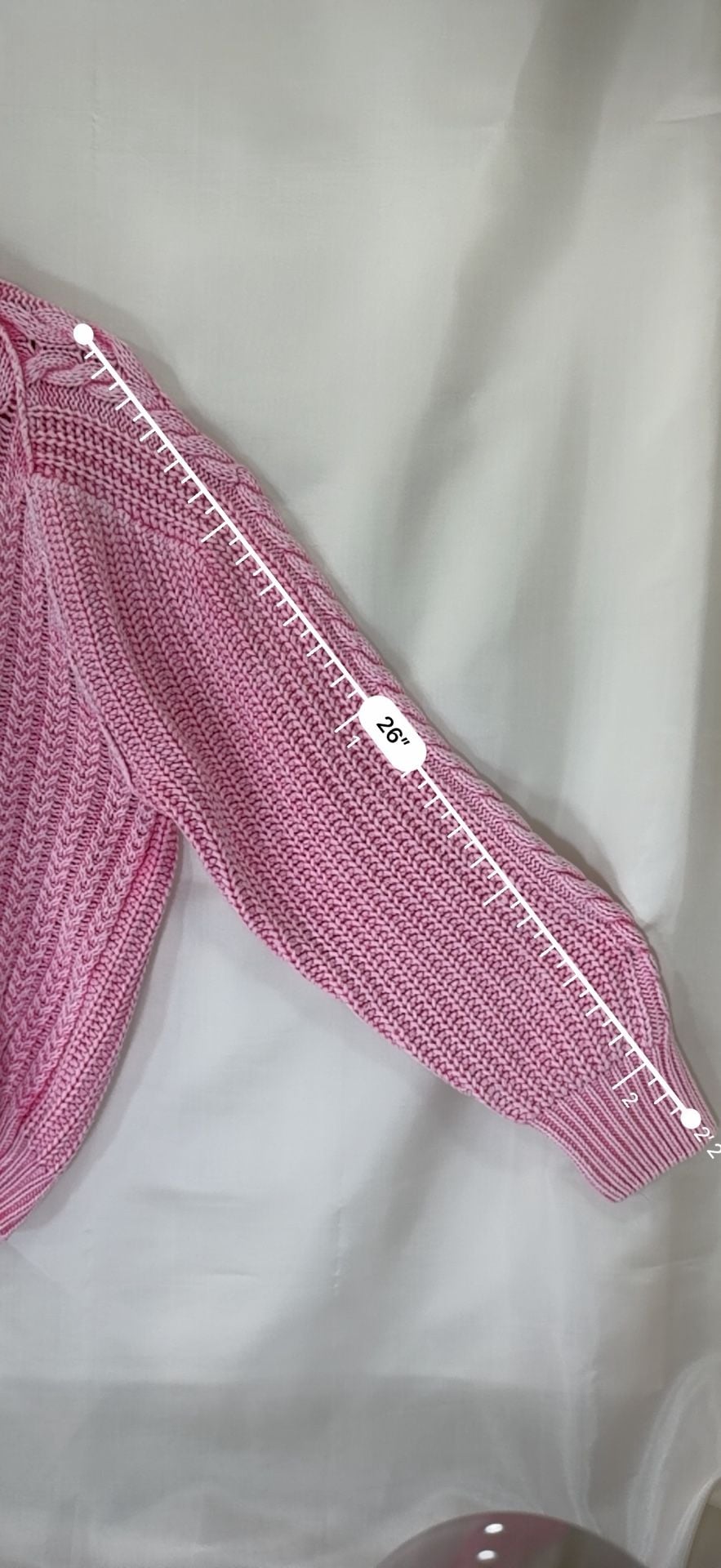 Free People Cable Knit Sweater Pink Med 10