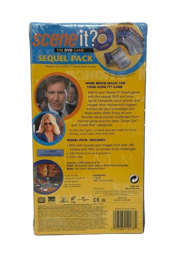 Mattel Scene It? Sequel Pack Movie Edition DVD Game Sealed *NEW 2