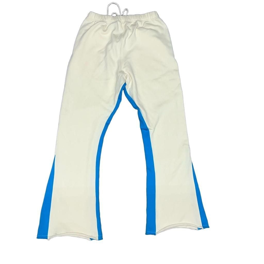 One Of Them Ones Tour Chris Brown Sweatpants Sz L Cream Blue Paint Splatter 3
