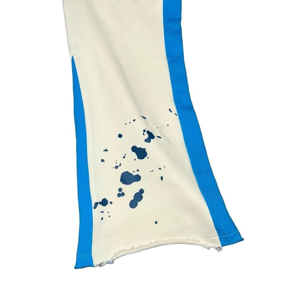 One Of Them Ones Tour Chris Brown Sweatpants Sz L Cream Blue Paint Splatter 5