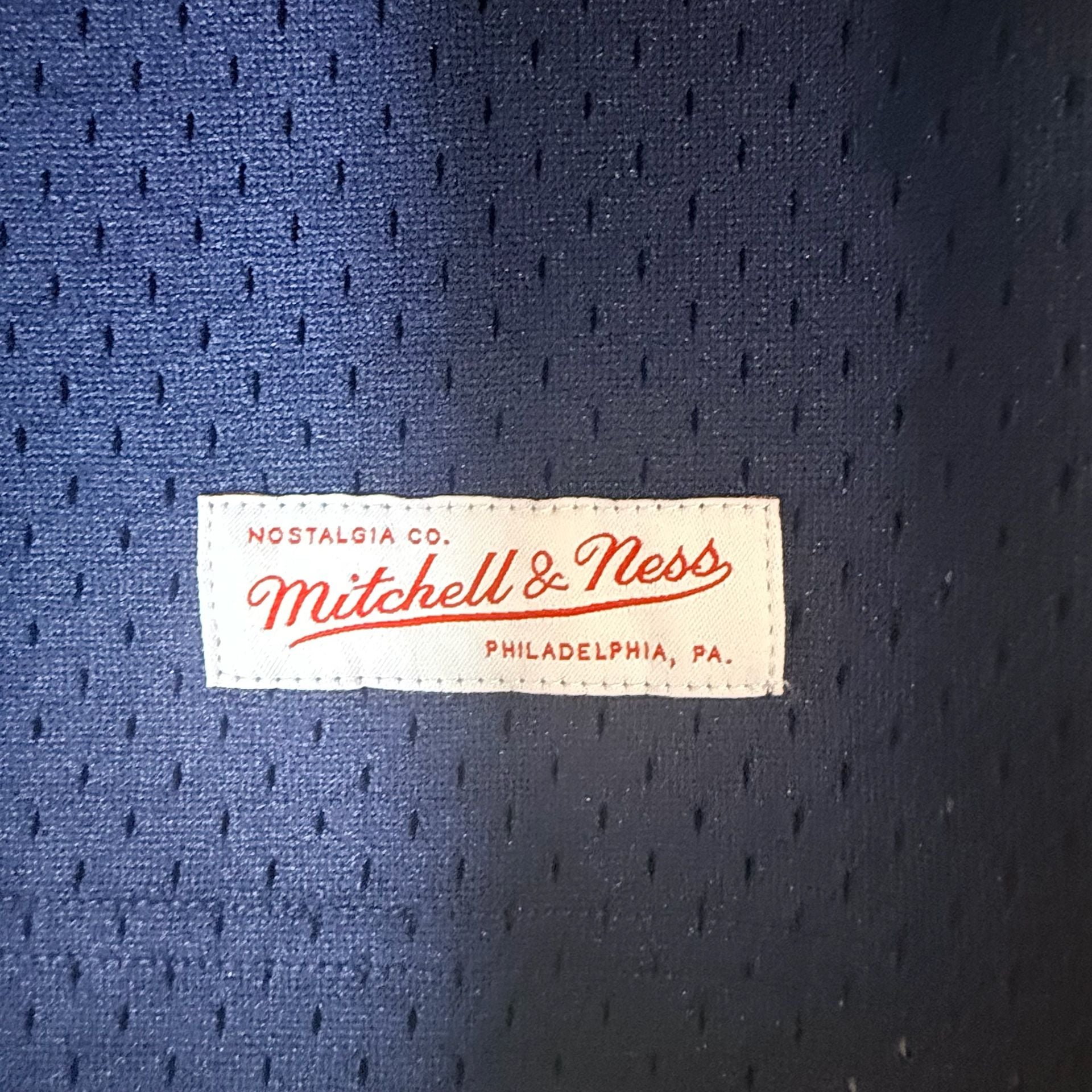 Mitchell & Ness Clottee Jersey Size L Navy Mesh Tank Top 3