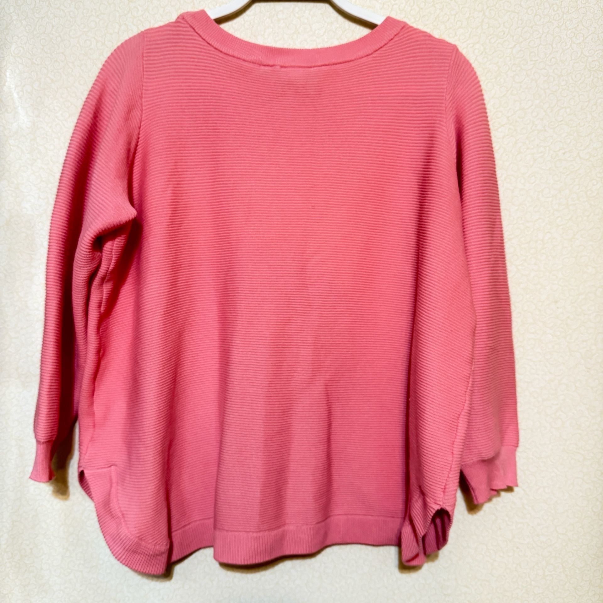 Cyrus Ribbed Knit Sweater Size 1X Pink Pullover Crew Neck 4
