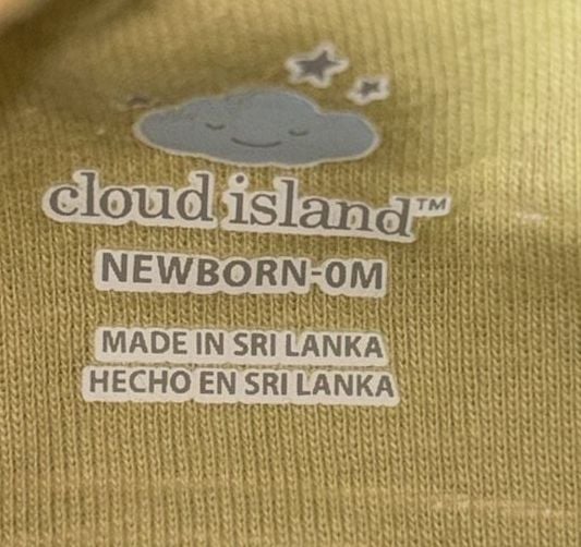 Cloud Island Sleep N Play Footed Sleeper Newborn Green Striped 7