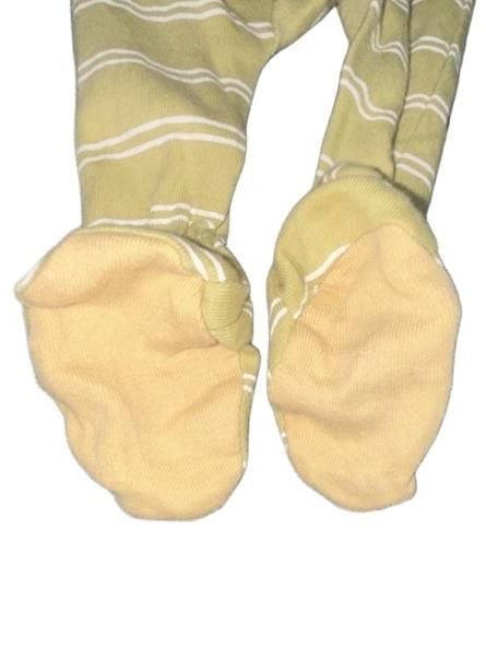 Cloud Island Sleep N Play Footed Sleeper Newborn Green Striped 8