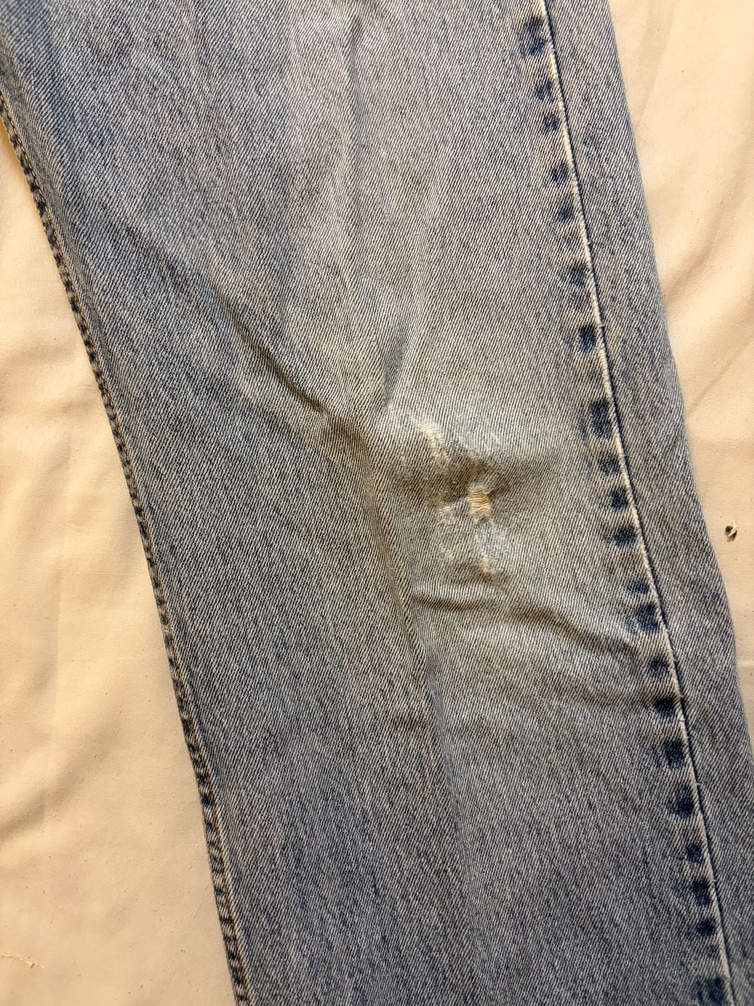 Levis 505 Jeans Size 34x29 Light Wash Distressed 5
