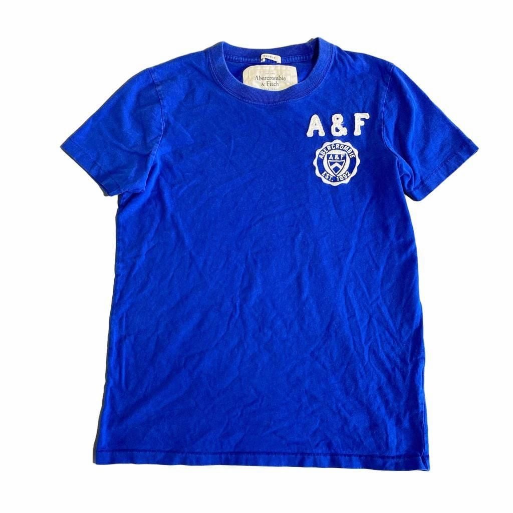 Abercrombie & Fitch A&F Graphic T-Shirt Size S Blue Muscle Fit 2