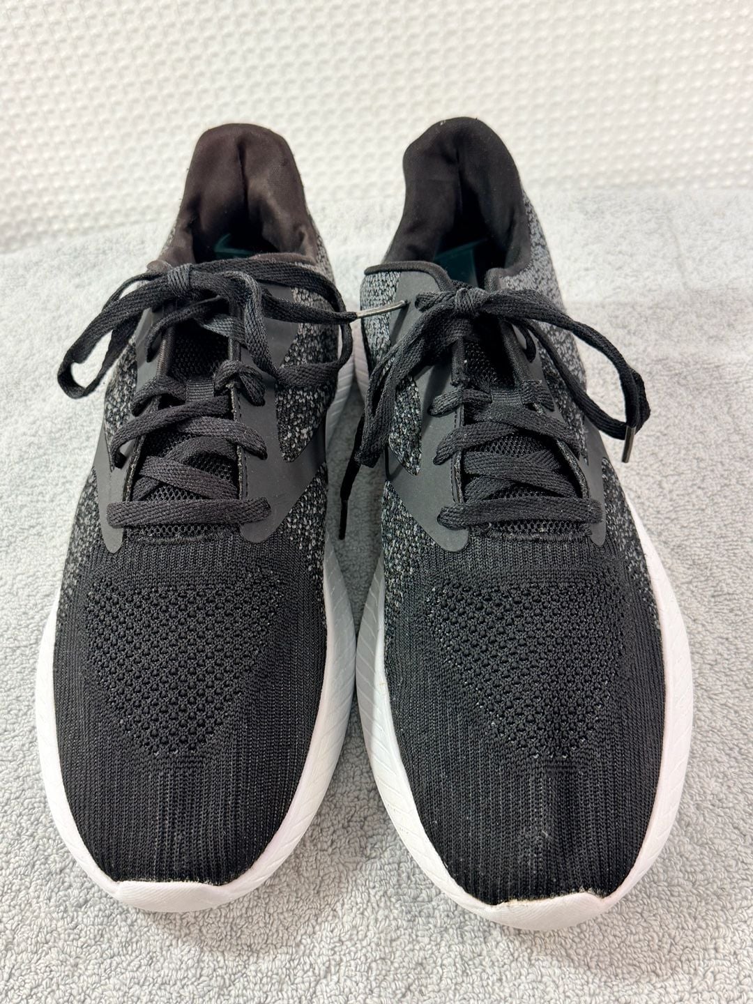 Athletic Works Core Jogger Sneakers Black Gray Lace-Up Shoes 4