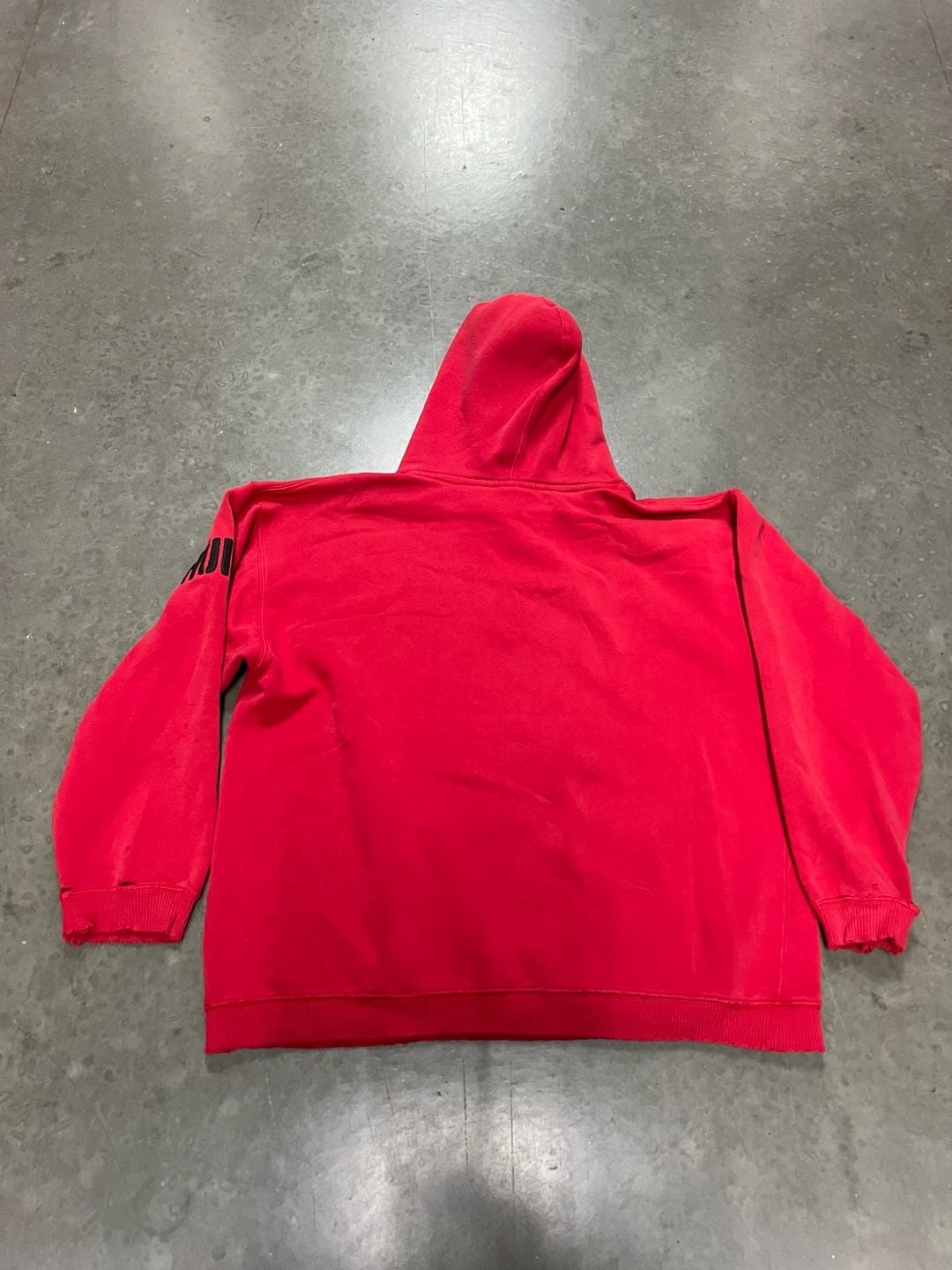 Hurley Red Pullover Hoodie Distressed 6