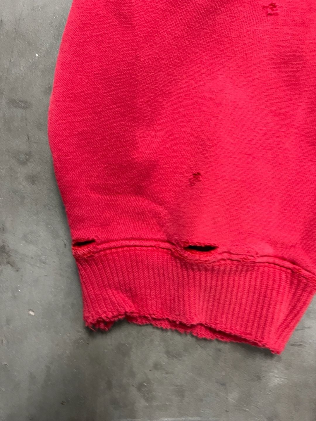 Hurley Red Pullover Hoodie Distressed 7