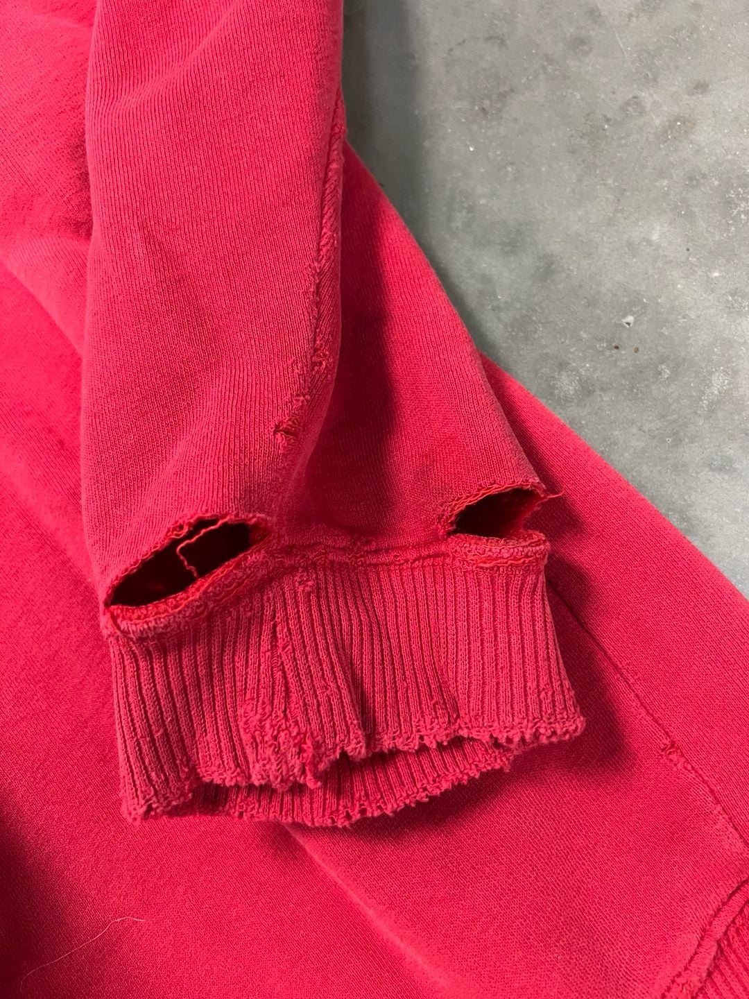 Hurley Red Pullover Hoodie Distressed 9
