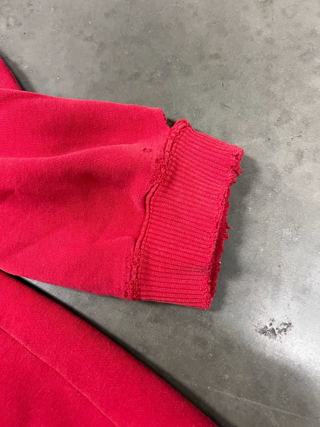 Hurley Red Pullover Hoodie Distressed 10