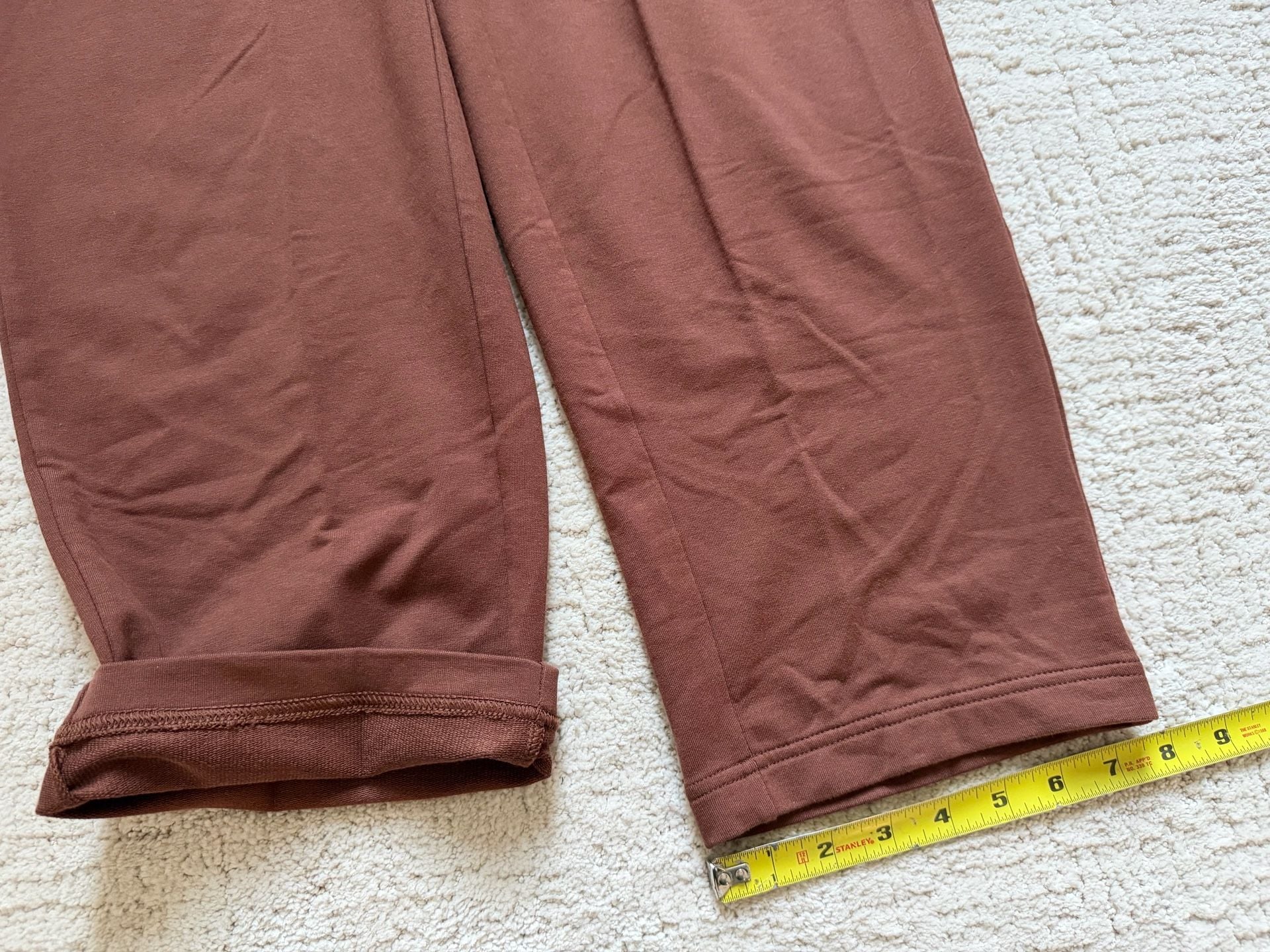 NWT J.Jill Affinity French Terry Slim Leg Pants Size XL Brown 5