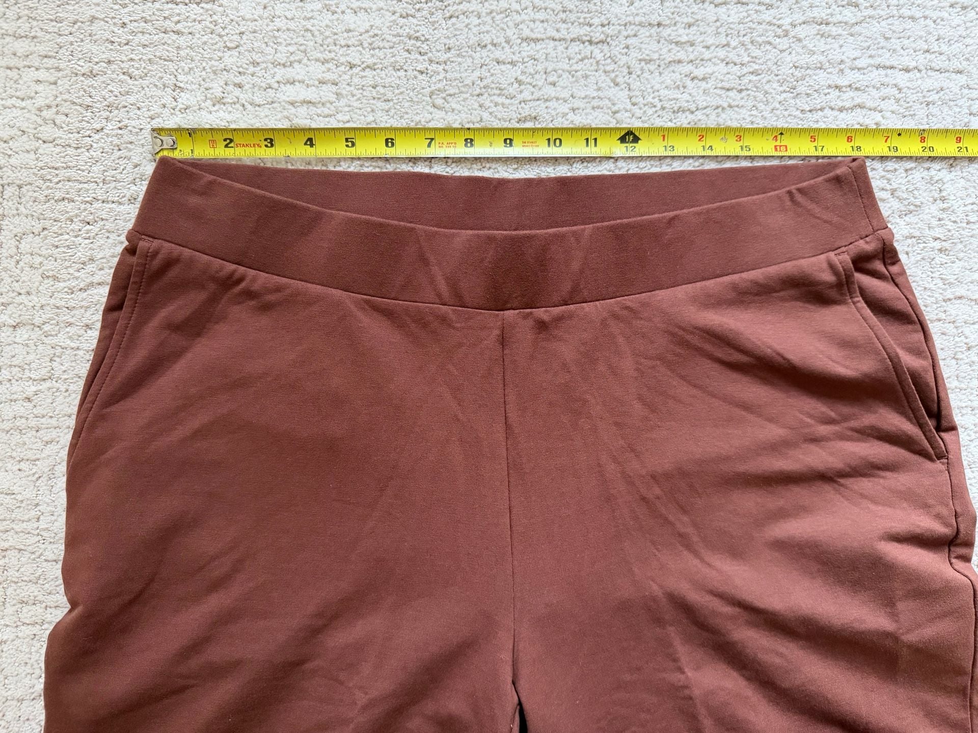 NWT J.Jill Affinity French Terry Slim Leg Pants Size XL Brown 7
